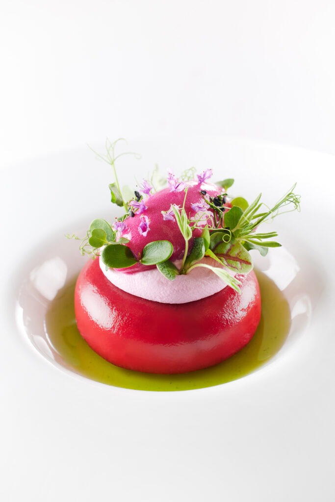 Dessert A L Assiette Figue De Barbarie Rouge Vanille Herbes - Les vergers Boiron