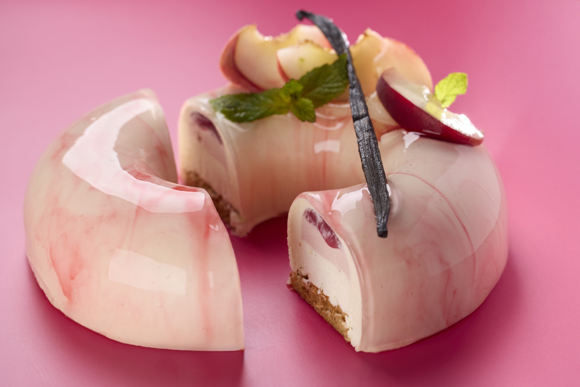 Entremet Peche Mentue Et Mascarpone Serge Chapuis 7523