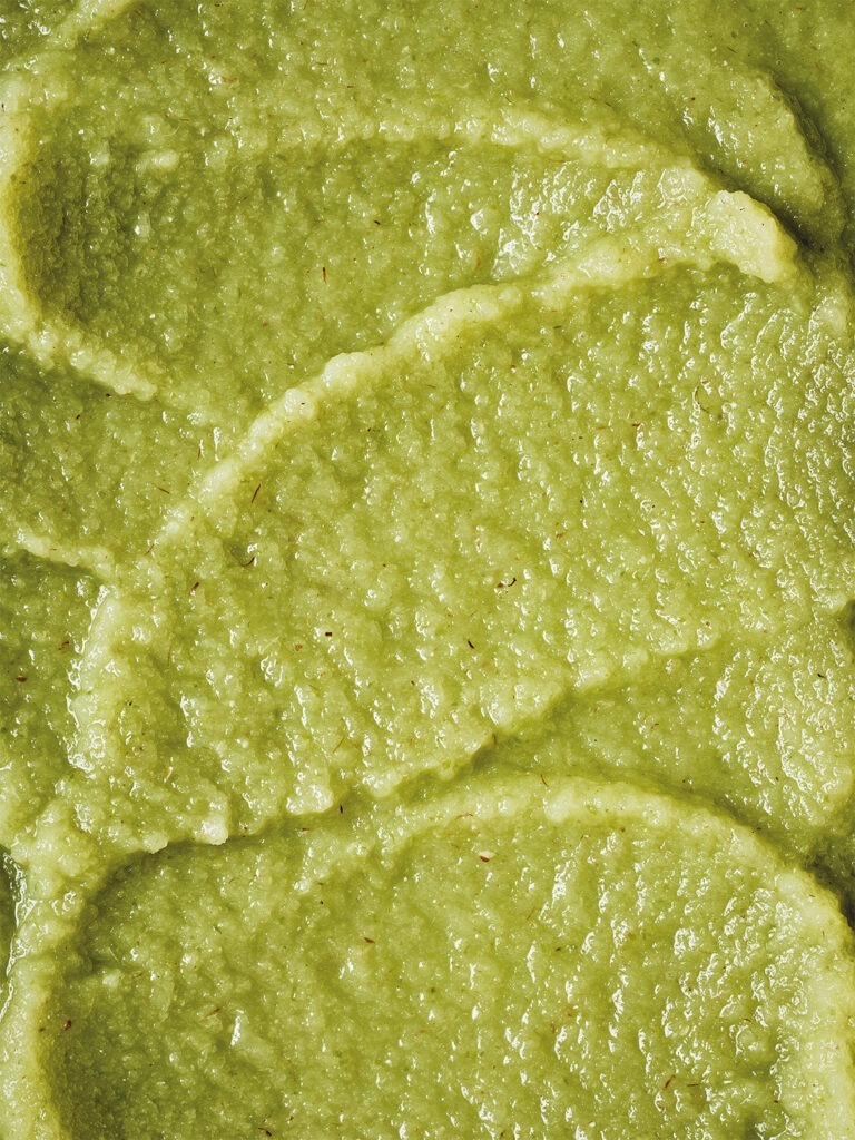 Texture de purée de fruit verte - Les vergers Boiron